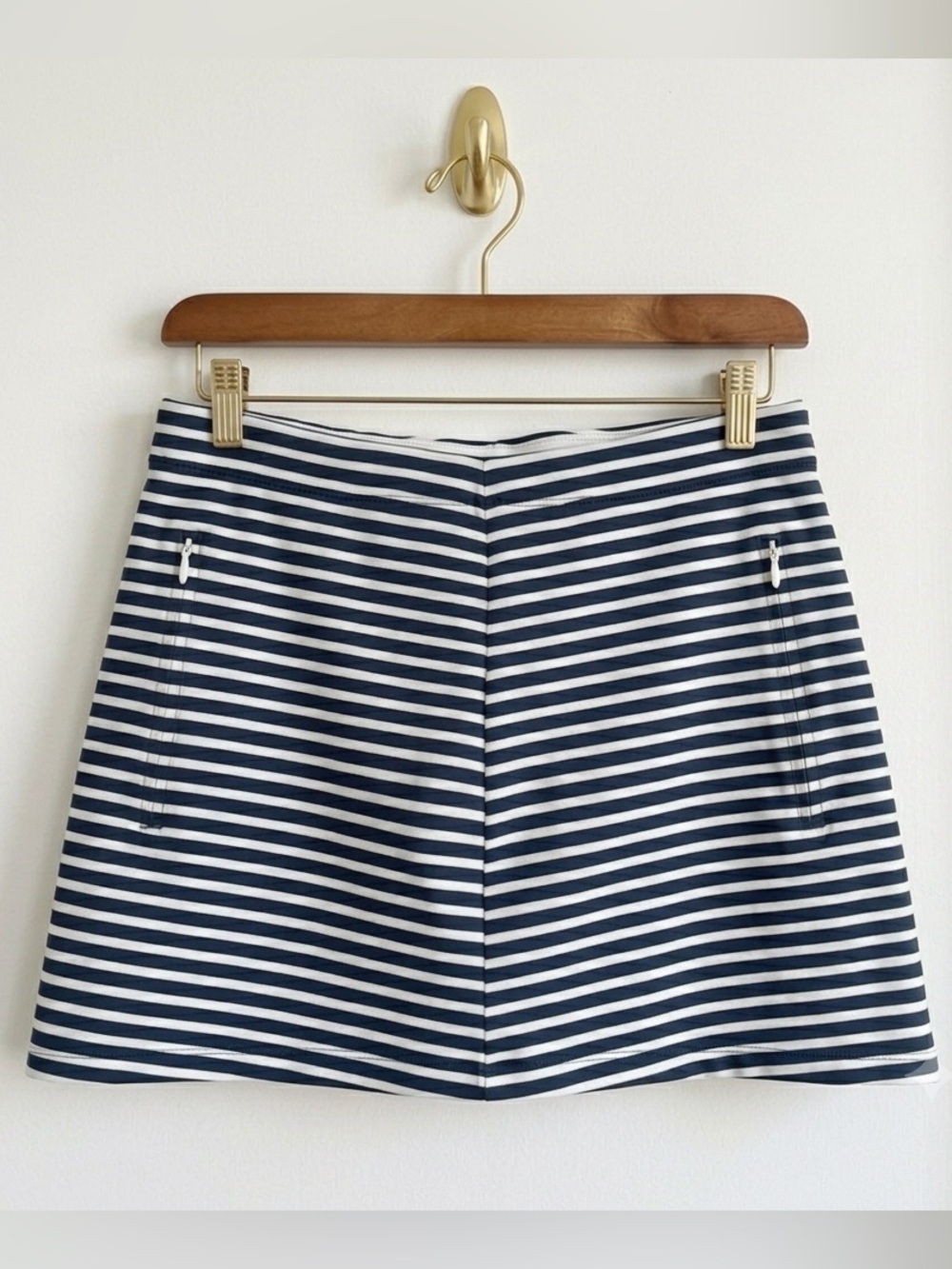 Nike Golf Navy & White Striped Skort with Built-In Shorts | Size XS